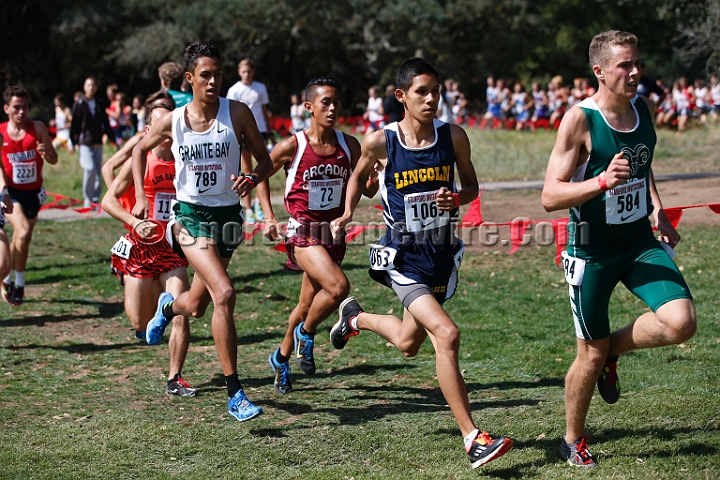 2014StanfordSeededBoys-314.JPG - Seeded boys race at the Stanford Invitational, September 27, Stanford Golf Course, Stanford, California.